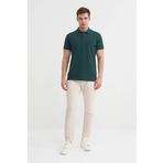 Cazador Erkek T-Shirt Polo Yaka Koyu Yeşil 4613