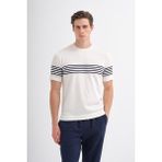 Cazador Erkek Triko T-Shirt 30400 Ekru - Açık Ekru