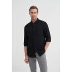 Cazador Erkek Uzun Kol Gömlek 20240 Siyah - 2XL