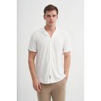 Cazador Regular Fit Örme Beyaz Erkek Gömlek 20410 - XL