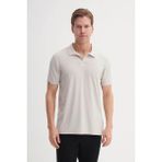Cazador Regular Fit Örme Dokulu Açık Gri Erkek Polo Yaka T-Shirt 42040