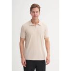 Cazador Regular Fit Örme Dokulu Bej Erkek Polo Yaka T-Shirt 42040 - XL