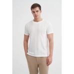 Cazador Slim Fit Bisiklet Yaka Örme Ekru Erkek T-Shirt 41770