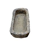 CBAM Taş Küvet Çiçek Saksısı Çeşme Bahçe Tasarımı Bahçe Taş 60 x 40 cm Y 18 cm