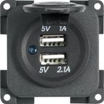 CBE MP2USB 5V 1A + 2.1A Çift USB Şarj Soketi Kapaklı Giriş