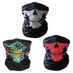CBValleyol Shield kar maskesi, birçok farklı tasarım, çok fonksiyonlu fular, maske, bandana, yüz maskesi, fular, kayak, motosiklet maskesi (beyaz/kırmızı/yeşil)
