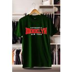 CC STORE Pamuklu Oversize Baskılı 3 İplik Şardonlu Nefti T-Shirt | Brooklyn Şehir Baskı