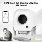 CC72 Otomatik Kendi Kendini Temizleyen Kedi Kum Kabı Tuvaleti 5g Desteği/video Izleme/uygulama Kontrolü/sıkışma Önleyici/koku Giderici