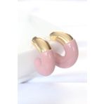 CCB Gül Kurusu Gold Çift Renk Küpe - TJ-BKP8872