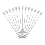 ccHuDE 100 Adet 5x75mm Sahte İnci Başlı Pimler Gözyaşı Dikiş Pimleri Beyaz Düz Kafa Pimleri Küçük Çiçek Buketi Pimleri Düğün Korsaj Pimleri Dekoratif Yaka Çiceği Pimleri Zanaat Çiçek Pimleri