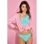 C&City 3104 Mint Beyaz Tek Omuz Kadın Bikini Takım