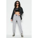 C&City 806 Jogger Lastikli Spor Gri Kadın Eşofman Altı