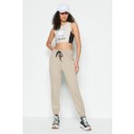 C&City 806 Jogger Lastikli Spor Taş Kadın Eşofman Altı
