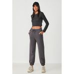 C&City 806 Jogger Lastikli Spor Yeşil Kadın Eşofman Altı