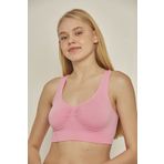 C&City C14001 Pembe Neon XL Dikişsiz Sporcu Büstiyer