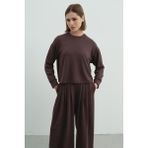 C&City Pure Touch Basic Sweatshirt CC7005 Kahve