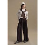 C&city Pure Touch Pileli Bol Pantolon CC7006 Kahve - M