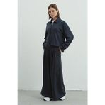 C&City Pure Touch Tek Pileli Pantolon CC7007 Füme