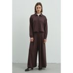 C&City Pure Touch Tek Pileli Pantolon CC7007 Kahve
