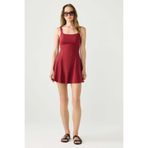 C&City Şortlu Elbise Mayo 4175 Bordo