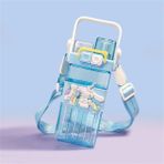 CCmoo Pretty Yeni Sanrio Çocuk Su Bardağı, Pipetli Bardak, Tritan Malzemeden Su Bardağı, Kare Bardak, Portatif Bardak, Karikatür Bardak, Mavi Yel Değirmeni, Tarçınlı Köpek #570ML (Yurt Dışından) - 11 x 284 x 20