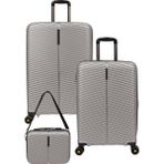 Ççs 5224 Orta+Kabin+Makyaj 3'lü Travel Valiz Seti - Gümüş