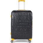 Ççs Ekstra Dayanıklı Büyük Boy Valiz ABS Malzemeden Teleskopik Saplı 49 cm x 75 cm x 30 cm - Siyah - Sarı