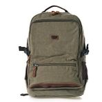 Ççs London 51573 Laptop Kanvas Sırt Çantası Haki Tik