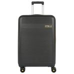 Ççs London N-2004 Policarbon Valiz 48x75x26 cm Teleskopik Saplı 4 Tekerlekli Dayanıklı ABS Malzeme - Siyah