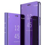 CCSamll Samsung Galaxy A02 Makyaj Aynası Telefon Kılıfı, Lüks Ayna Tasarımı Şeffaf Görünüm Akıllı Pencere Ekranı Ekran Kılıfı Desteği Kablosuz Şarj Çevirmeli Telefon Kılıfı Samsung Galaxy A02 5G QH