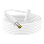 CCTV Güvenlik Kameraları için DC5.5x2.1mm IP Kameralar Bağımsız DVR, Erkek ve Dişi Konnektörler, Namlu Konnektörü, Güç Adaptörü Uzatma Kablosu (17.6ft-Beyaz1 adet)