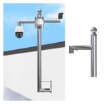 CCTV güvenlik kameraları için duvara monte edilebilen paslanmaz çelik direk, 120 cm (3,9 ft) ekstra uzun tutucu, vidalı tüm hava koşulları için - Gözetim standı Univers