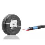 Cctv Kablo Mini Coax Cca Pe 2X0.50 Mm Dış Mekan 100 M - Siyah Hdx5582-100