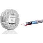 Cctv Kablo Mini Coax Eco Cca 2x0.50 mm 100 M - Gri HDX5580-100 Midastech - Renkli