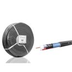 Cctv Kablo Mini Coax Eco Cca Pe 2X0.50mm (Dış Mekan, 250 Mt - Siyah HDX5582-250)
