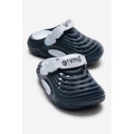CCWAY AYAKKABI Hasır Desenli Sabo Terlik 26-35 LACİ MAVİ
