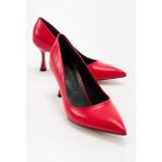 Ccway Kadın Stiletto Ayakkabı KIRMIZI CİLT - Kırmızı Cilt