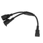 CCYLEZ IEC320 C14 Erkek - 2xNema 5‑15R Dişi, Y Ayırıcı Güç Kablosu, Birinci Sınıf PVC Malzeme, Dizüstü Bilgisayar, Hoparlör, Yazıcı, Dijital Kamera Için Geniş Uyumluluk Ile