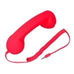 CCYLEZ Kırrmızı Retro Radyasyona Dayanıklı Kablosuz Cep Telefonu Ahizesi