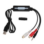 CCYLEZ USB 2.0 Ses Yakalama Kartı, PC TV Kaset Oynatıcı Kamera Için CD Kayıt Bandı Için Sol Ve Sağ Kanal Stereo Ses Yakalama Cihazı
