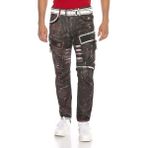CD636 El Boyama Erkek Bordo Kargo Pantolon - 38 / 32