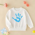 Cda Premium Çılgın Mavi El Unisex Çocuk Sweatshirt - 001-Beyaz - 9 - 10 Yaş
