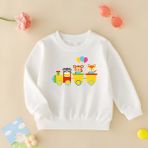 Cda Premium Hayvanlar Eğleniyor Unisex Çocuk Sweatshirt - 001-Beyaz - 13 - 14 Yaş