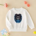 Cda Premium Mavi Aslan Unisex Çocuk Sweatshirt - 001-Beyaz - 7 - 8 Yaş