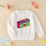 Cda Premium Müzik Kutusu Unisex Çocuk Sweatshirt - 001-Beyaz - 11 - 12 Yaş
