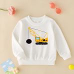 Cda Premium Toplu Vinç Unisex Çocuk Sweatshirt - 001-Beyaz - 7 - 8 Yaş