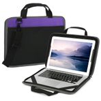 CDBXPRG Laptop Kılıfı Kılıfı 13-14 inç, HP için Darbeye Dayanıklı Bilgisayar Kapağı, MacBook Air/MacBook Pro, Dell, Lenovo, Chromebook Mor için Koruyucu Dizüstü Bilgisayar Omuz Çantası