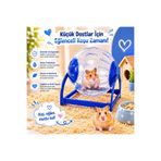 cdk Hamster Koşu Topu Şeffaf Egzersiz ve Oyun Topu Mavi 18 cm