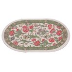 CDQL 1:12 Ölçekli Minyatür Halı - Vintage Dokuma Mini Halılar - Oval Halı Dekoratif - 5,9 inç Dokuma Bebek Evi Halıları - Mutfak Yatak Odası Ev