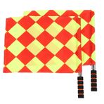 CDQL 2 Adet Futbol Hakem Bayrak Seti, Spor Maçı Futbol Linesman Bayrakları, Metal Direk Köpük Sapı, Spor, Futbol, Futbol, Basketbol için Saklama Çantası ile